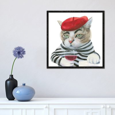 Cattitude III by Myles Sullivan - Floater Frame Print on Canvas