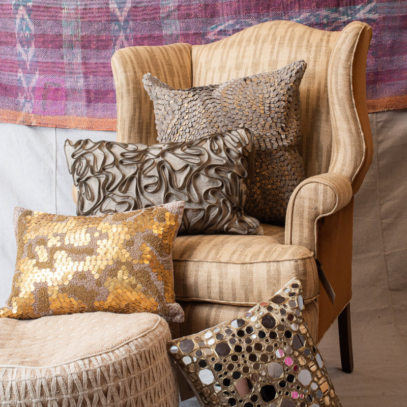 Heavy Metal Zipper Pillow Cover & Insert