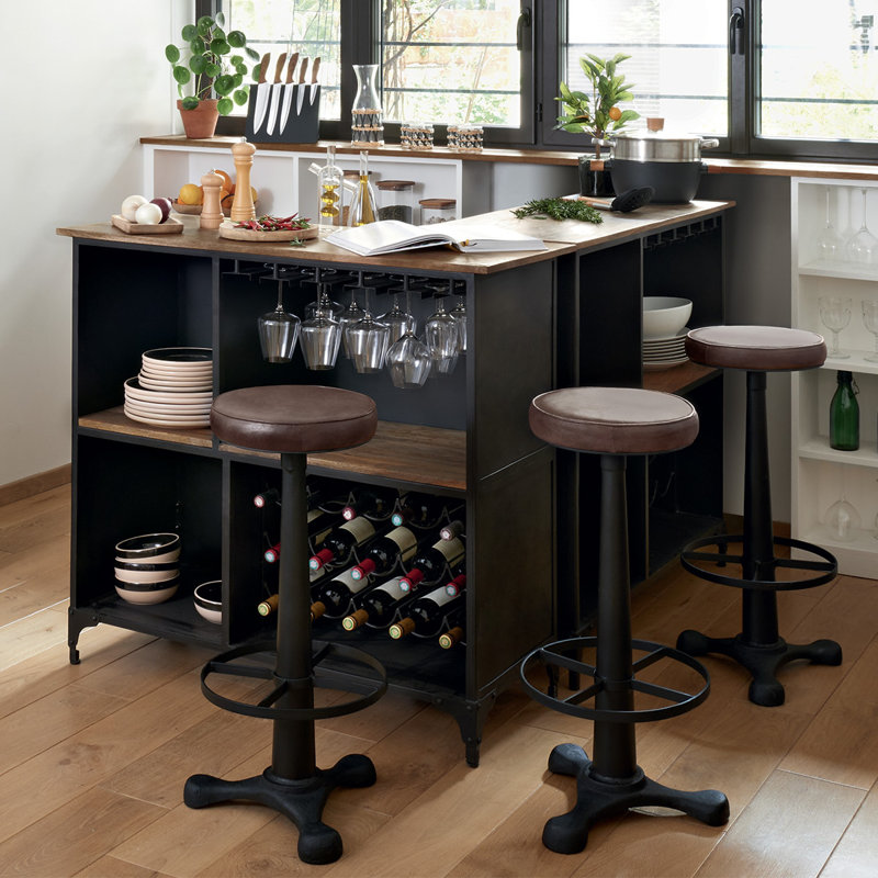 "Cuba" Black Bar Cabinet
