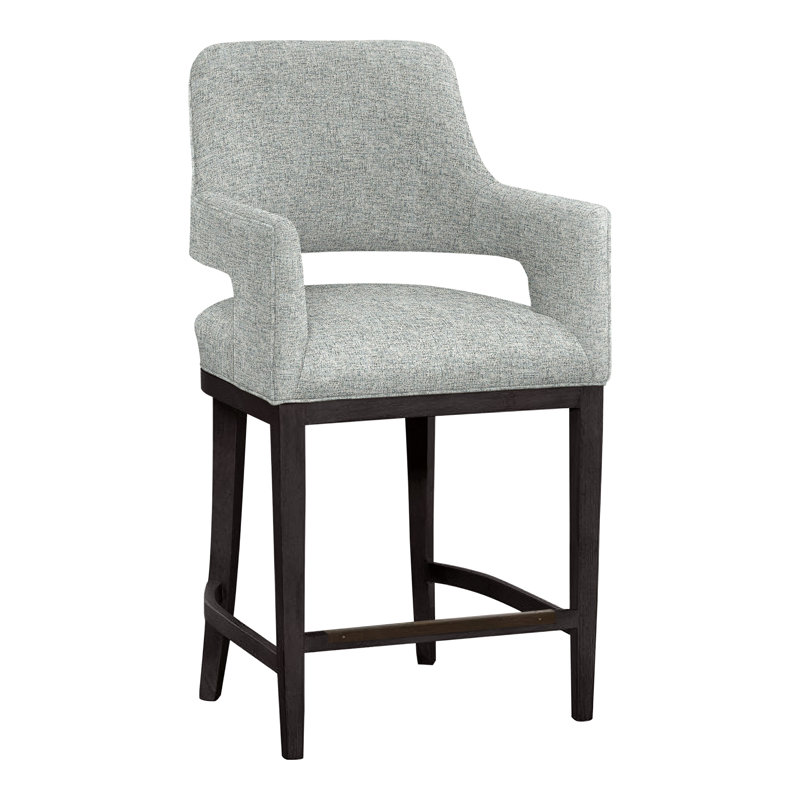Tabouret de bar et de comptoir Josie, Gris anthracite, Platine 3160, Tabouret de comptoir (siège d'une hauteur de 26,5