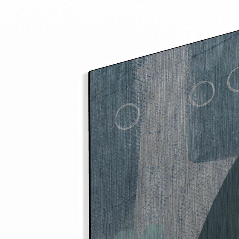 «Blue Circles II» par Linda Woods, H 36 po x l 36 po
