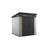 Keter Artisan 7x7 ft. Modern Durable Resin Outdoor Storage Shed With Floor and Double Doors for Garden Patio Furniture and Tools, Grey