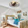 20" Farmhouse Low Profile Caged Ceiling Fans With Lights And Remote, Flush Mount Ceiling Fan