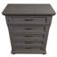 Mobilier de chambre à coucher de style moderne et transitionnel 1 pièce avec poignées en métal et pieds uniques avec finition gris antique (y compris la commode et non le miroir)