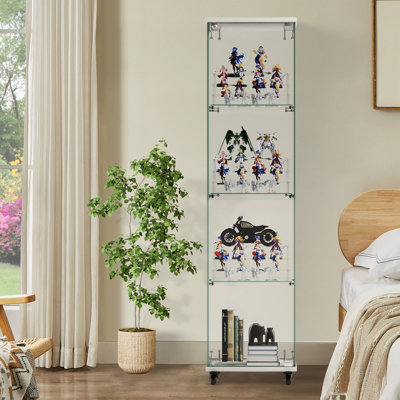 Vitrine à 4 tablettes avec serrure, vitrine de la collection Curio Cabinet