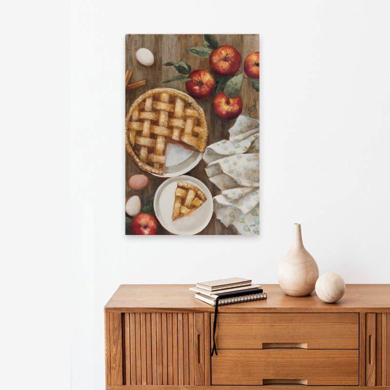 Paysage de maison de campagne - art de cuisson d'automne pour pommes, tarte aux pommes, H 24 po x l 16 po
