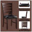 Ensemble de 2 chaises d'appoint en cuir synthétique et finition cerisier Urbana