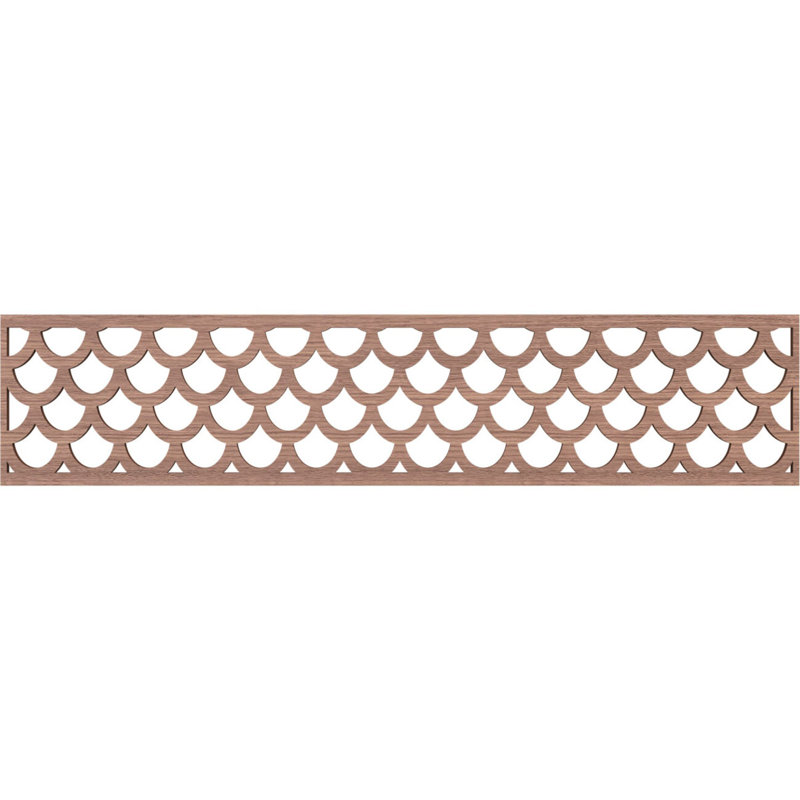 Hudson Fretwork Moulding, 10" H x 46.75" W x 0.375" D, Walnut