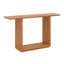 Console avec coins arrondis et tablette inférieure, tables de canapé minimalistes avec placage en bois et base en U pour le hall d'entrée-1078522820