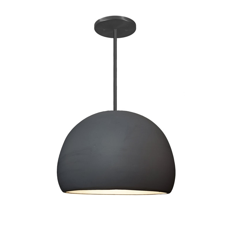 Luminaire suspendu 1 lumière, Noir, Noir mat