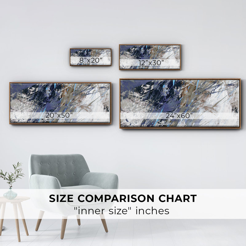 Blue Noise I- Framed Canvas