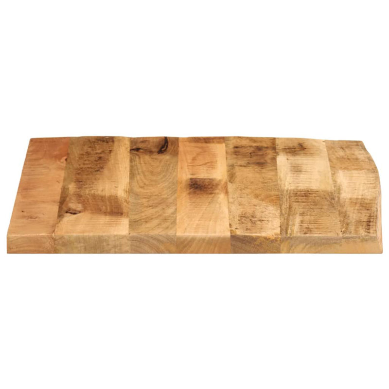 vidaXL Table Top Live Edge Solid Wood Rough Mango, 2.5cm H x 40cm W x 40cm D