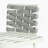 Steel Loveseat And Table, Off White+Grey-1093666206