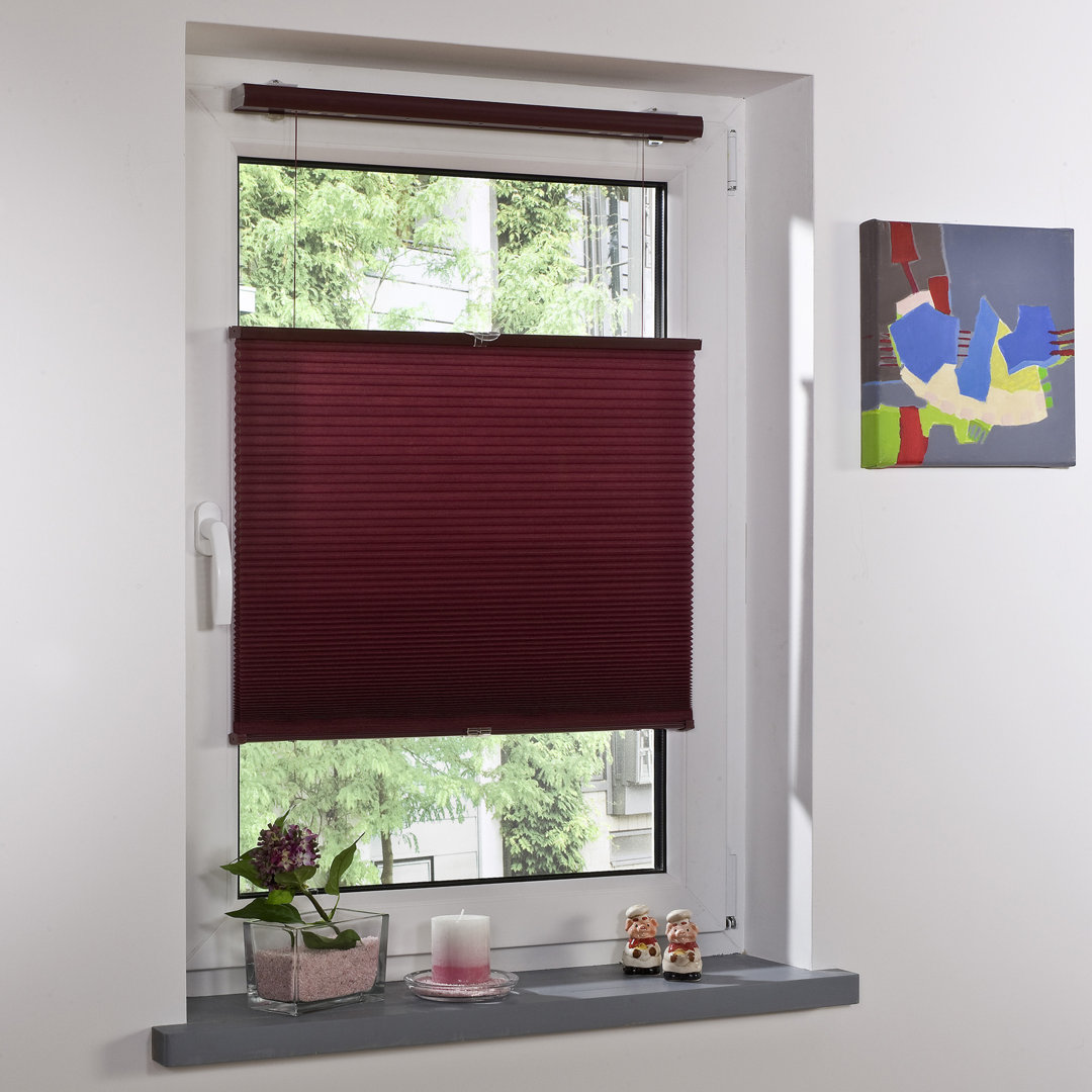 17 Stories Plissees Größe: 100 x 130 cm, Farbe: Bordeaux