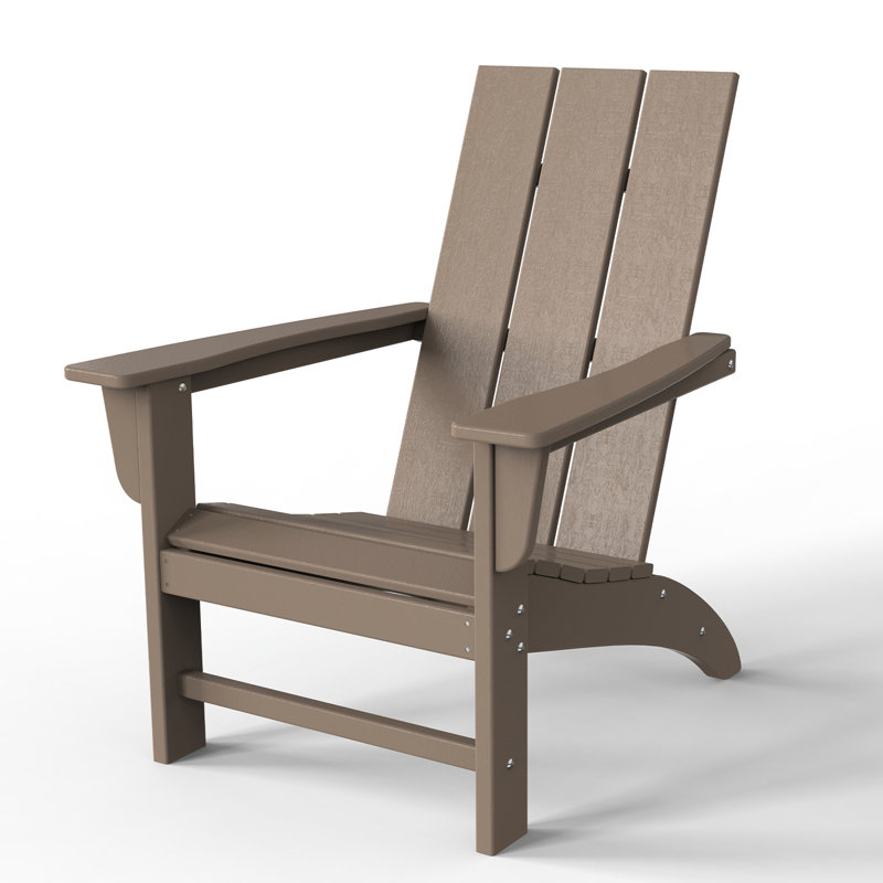 Katharine Outdoor Adirondack Chair, Weathered Wood