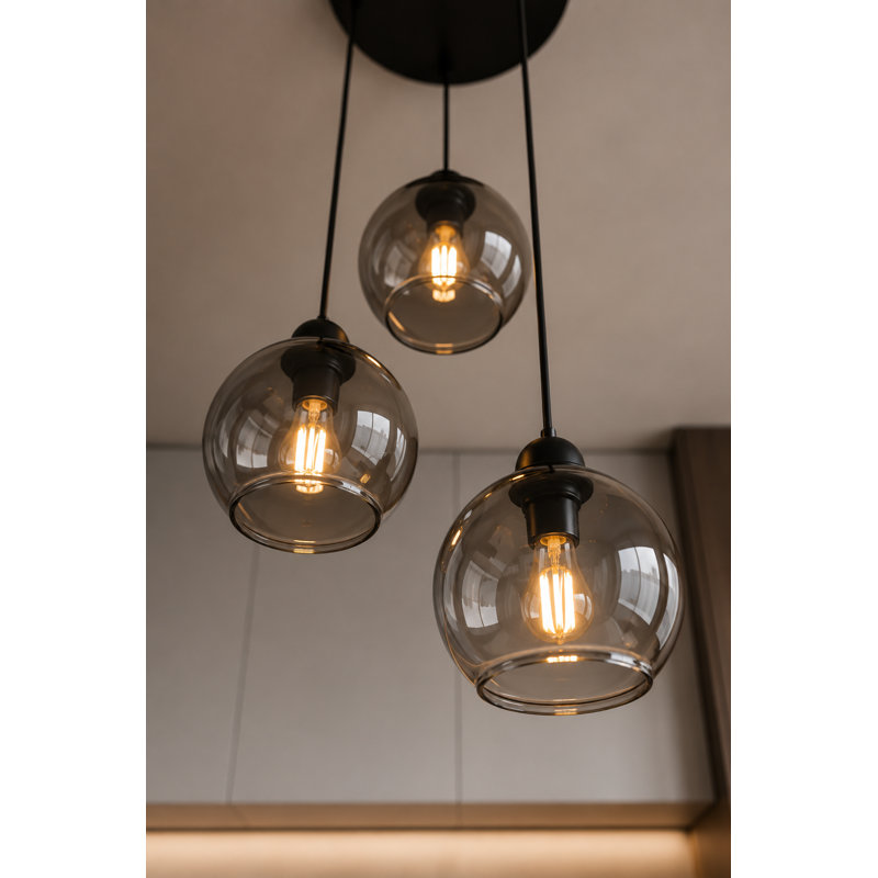 Sodus 3 - Light Cluster Pendant, Black