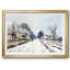Effet neige, La route de Louveciennes - Tableau encadré sous verre, grand format, idéal pour le salon-533822915-533822917