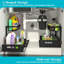 Under Sink Organizer, Pull Out Cabinet Organizer Slide Out Sink Shelf Cabinet Storage Shelves, Storages For Kitchen Bathroom, Black, 2 Pack-1200855067