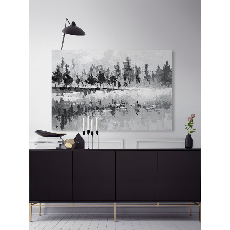 Dark Lake by Parvez Taj - Wrapped Canvas Painting, 45cm H x 66cm W x 3.81cm D