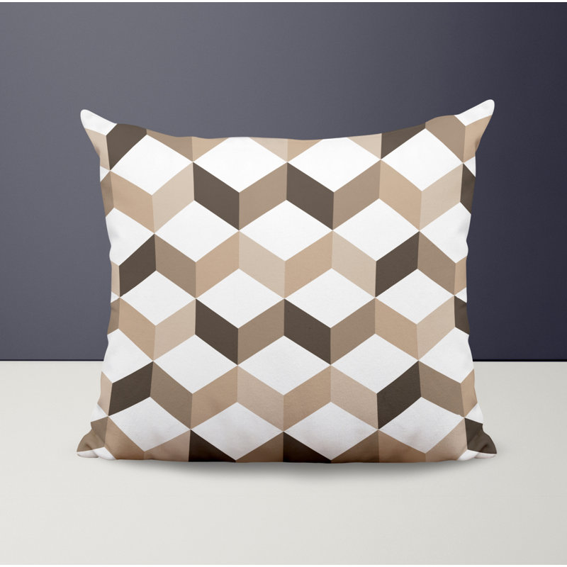 Housse et insert de coussin décoratif en polyester, Beige, L 15 po x H 15 po