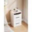 Bureau de coiffeuse 3 en 1 avec miroir à plateau rabattable, petit ensemble de coiffeuse avec bureau en verre visible, meuble-lavabo compact avec 3 tiroirs, coiffeuse pour chambre à coucher-1447045958