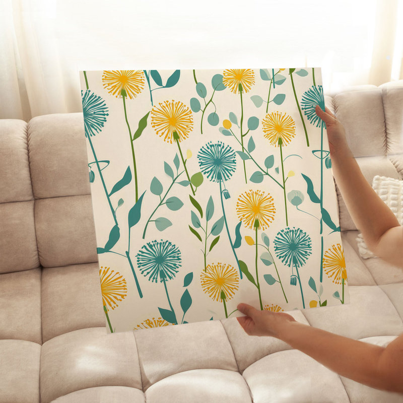 «Botanical Spring Dandelions», impression d'art moderne sans cadre