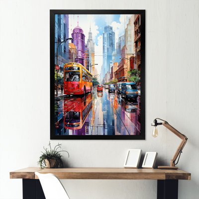 Paysage urbain arc-en-ciel coloré - impressions d'art mural New York City