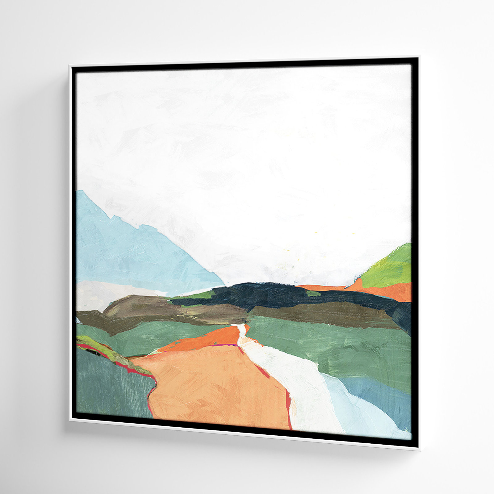 Addy "April Morning" Painting, 46.5" H x 46.5" W, Espresso