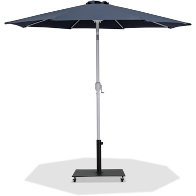 Chavelle Fabric / Aluminum Patio Umbrella With Base Sets