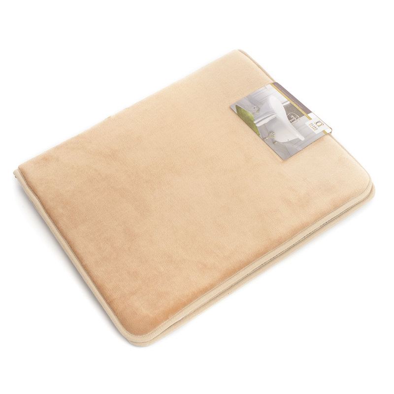 Tapis de bain antidérapant pour baignoire et douche, Beige / Crème, H 1 po x l 17 po x p 24 po