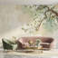 Papier peint floral avec branches blanches et aquarelle amovible-24262163-24262161