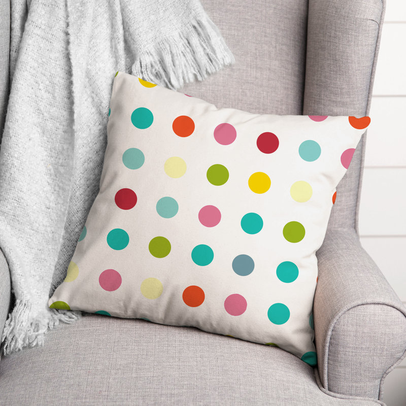 Polka Dots Throw Pillow