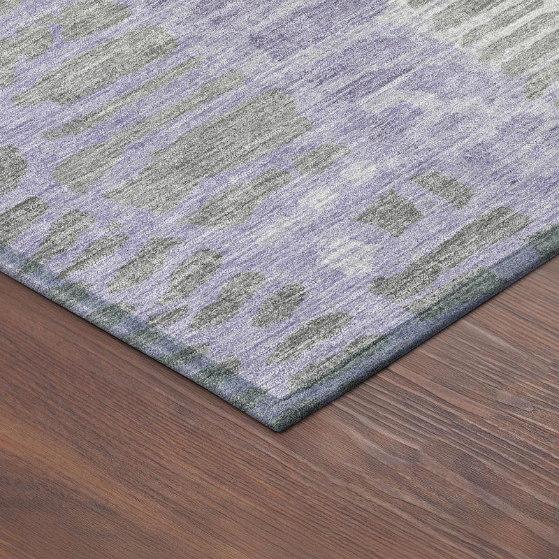 Machine Washable Indoor/Outdoor Jozwiak ACN2382 Circles Rug, Rectangle 1'8" x 2'6"
