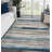 Abstract Blue/Beige/Gray Area Rug-1534673333