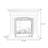 Beige Manufactured Wood Freestanding Fireplace