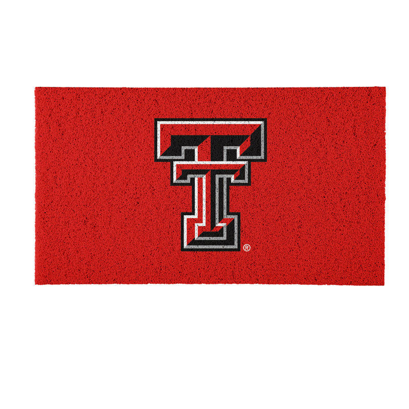Tapis polychrome en PVC, 16 po x 28 po, Texas Tech University