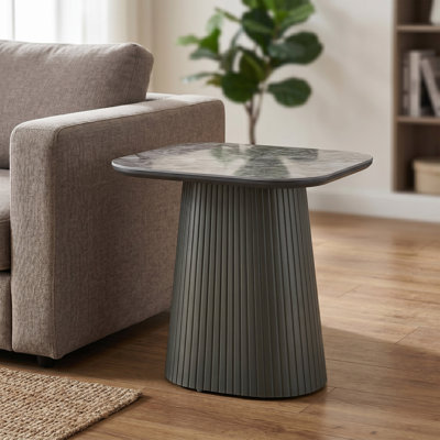 Decie Pedestal End Table