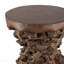 Table d'appoint 11,8 "x 11,8" x 18,9 "brun mûre et bois de paulownia - Base de racine d'arbre biologique