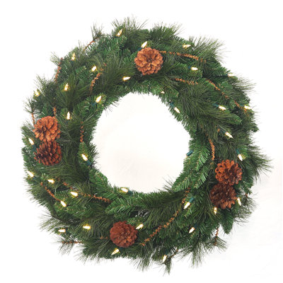 Faux Lighted Wreath