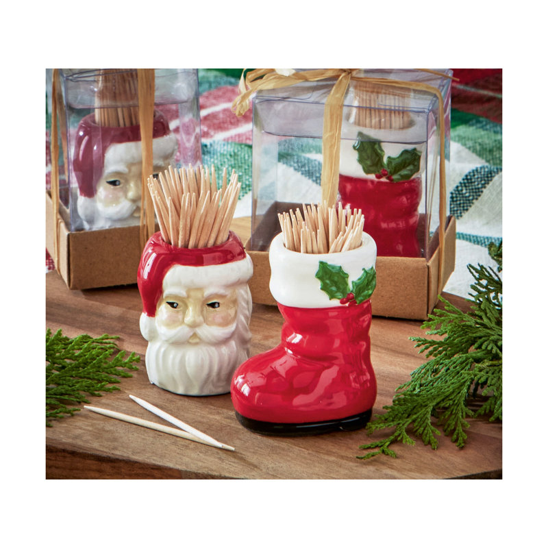 Santa Toothpick Holder Set