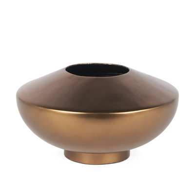 6" Antiqued Bronze Metal Table Vase