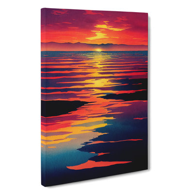Contemporary Sunset - Wrapped Canvas