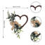 Guirlande en forme de cœur, cadeau de la Saint-Valentin, guirlande d'olive artificielle avec feuilles de verdure