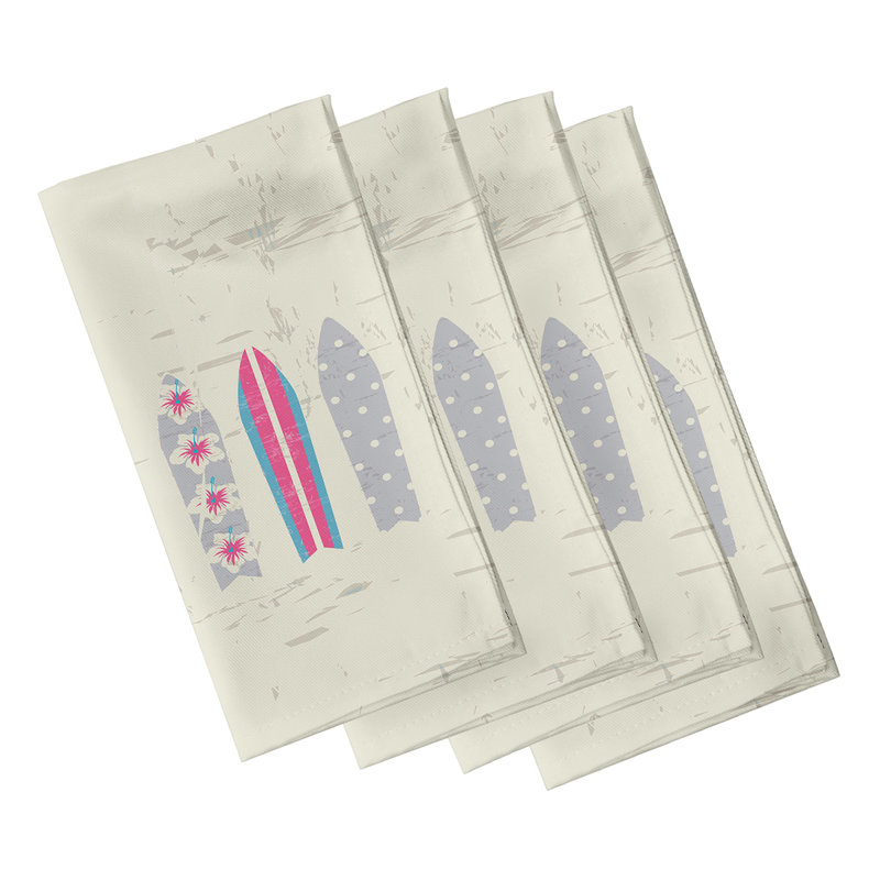 Leviner Polyester Square Napkin, Grey/Pink
