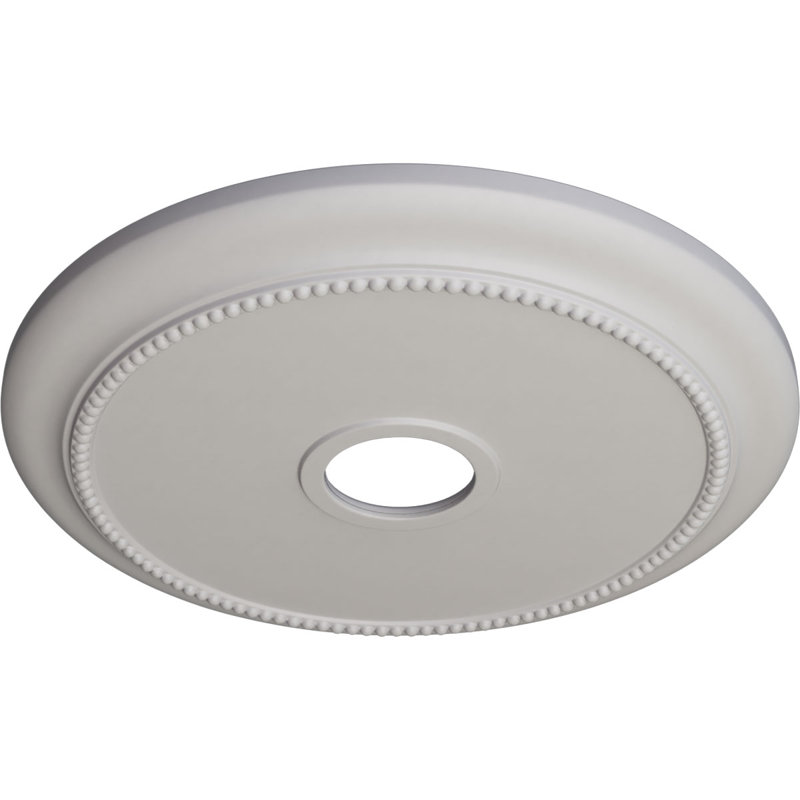 Endurathane Crendon Ceiling Medallion, 24 1/8"OD x 4 3/8"ID x 2 1/4"P (Fits Canopies up to 4 3/8"), Hand-Painted Ultra Pure White Finish