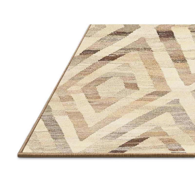 Surface beige contemporaine tapis, Rectangle 5 pi x 7 pi
