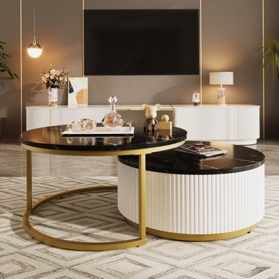 Table basse gigogne moderne avec tiroir Modern