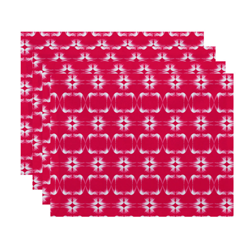 Ensemble de napperons 4 pièces Synthia, Rose