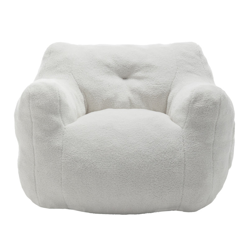 Bean Bag Chair, White Teddy