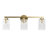 Renley 3 - Light 24"W Dimmable Metal Modern Bathroom Vanity Light with Frosted Glass-689474433